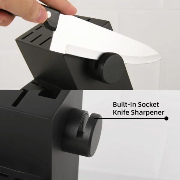 19-piece-knife_3 19 Piece Knife Set with Storage Block and Built-in Sharpener