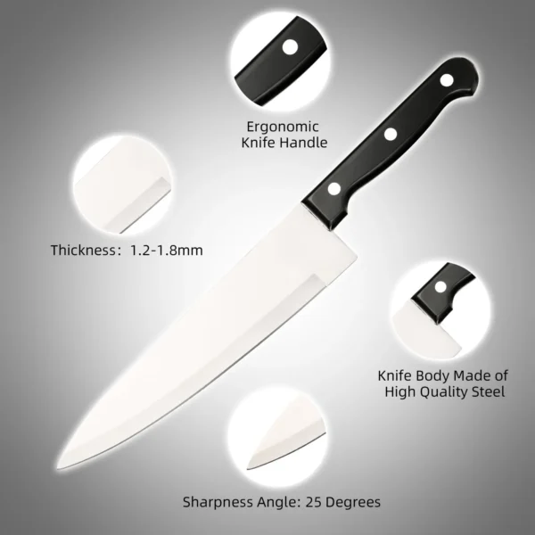 19-piece-knife_4 19 Piece Knife Set with Storage Block and Built-in Sharpener