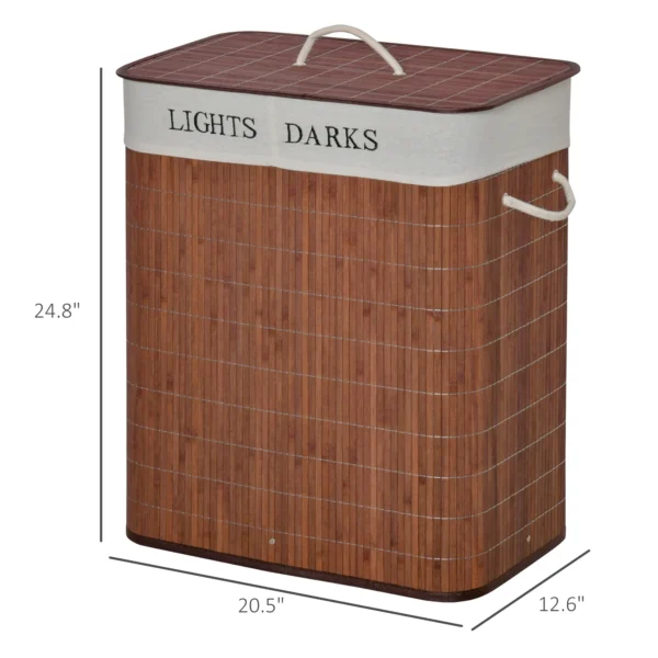 bamboo-laundry-hamper-lid_6 Double laundry hamper dimensions 20.5 by 12.6 by 24.8 inches