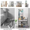 entryway-shoe-rack_6 Combination hall stand shown as a coat rack, shelf unit and shoe tower in one