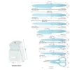 knife-set-block_2 Knife Set with Block, 14 Pieces, Blue Non-Stick Stainless Steel