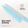knife-set-block_4 Knife Set with Block, 14 Pieces, Blue Non-Stick Stainless Steel